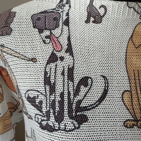 Made in Italy One Size Dog Lovers Dolman Sleeve Lightweight Sweater - Picture 7 of 9